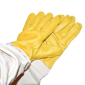 Včelárske rukavice impregnované žlté
